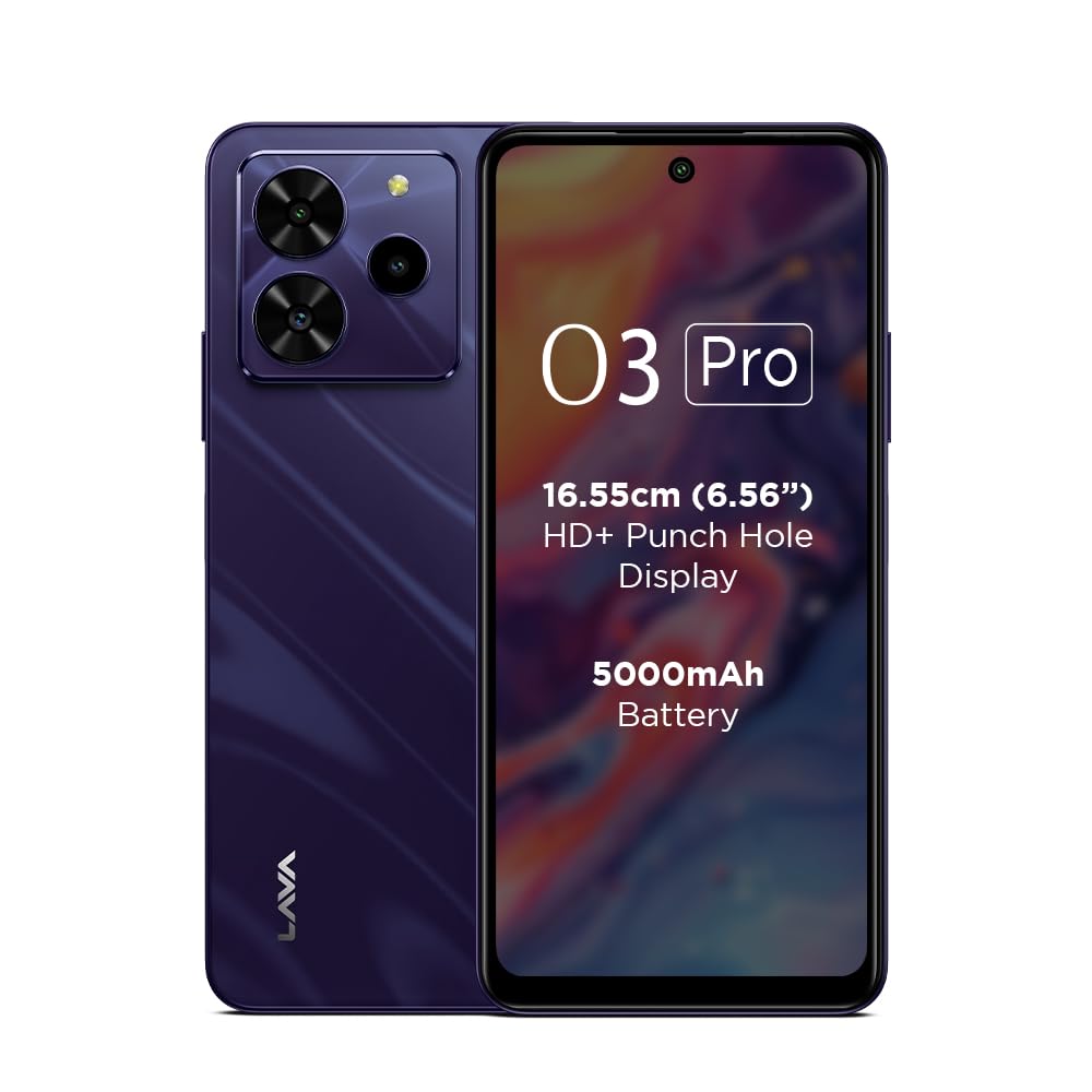 Lava O3 Pro (Glossy Purple, 4 GB RAM, 128 GB Storage)