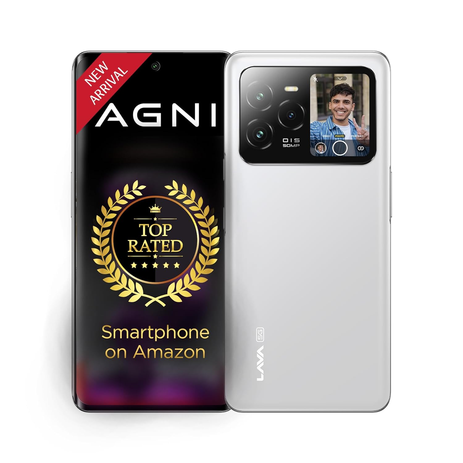 Lava Agni 3 5G (Pristine Glass, 8GB+128GB)